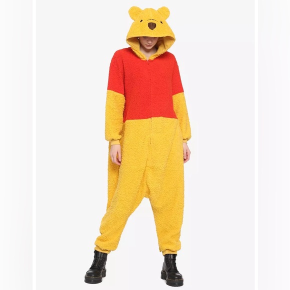 DISNEY Winnie the Pooh Adult Costume One Piece Jumpsuit - One Size - Picture 1 of 15